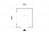 Garage in legno con tetto piano SILVIA F (34 mm + rivestimento), 5x6 m, 30 m² specification 1