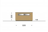 Garage in legno con tetto piano SILVIA F (34 mm + rivestimento), 3.2x5.2 m, 16.6 m² specification 3