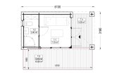 Casetta in legno da giardino INES PLUS con porticato (34 mm + rivestimento), 6x3 m, 18 m² specification 1