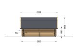 Garage in legno BARN (44 mm), 5x6 m, 30 m² specification 5