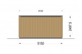 Ufficio in legno da giardino PREMIUM (Coibentata PLUS, 34 mm + rivestimento), 5x4 m, 20 m² specification 4