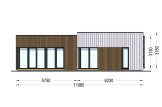 Casa prefabbricata abitabile MALLY PV (Coibentata PLUS, 44 mm + rivestimento), 70 m² specification 2