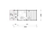 Sauna da esterno VIGOR (44 mm), 5.3x2.5 m, 4.9 m² specification 1