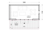 Ufficio in legno da giardino PREMIUM (34 mm + rivestimento), 5.95x3 m, 16 m² specification 1