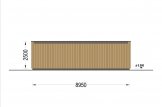 Garage in legno triplo con tetto piano SILVIA TRIO F (34 mm + rivestimento), 9x6 m, 54 m² specification 4