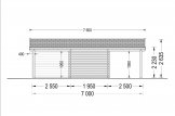 Casetta in legno LUNA (66 mm) 9 mq + 12 mq di porticato specification 5