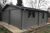 Garage in legno doppio (44 mm), 6x6 m customer 2