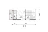 Sauna da esterno SERENE (34 mm + rivestimento), 5.3x2.5 m, 5 m² specification 1