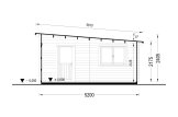 Garage in legno a tetto piatto MODERN (44 mm), 3.6x5.4 m, 20 m² specification 6