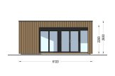 Casetta in legno da giardino INES PLUS con porticato frontale (34 mm + rivestimento), 6x6 m, 36 m² specification 2