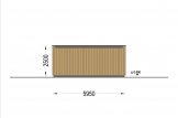 Garage in legno con ripostiglio attrezzi SILVIA F PLUS (34 mm + rivestimento), 6x6 m, 36 m² specification 4