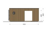 Casetta in legno da giardino INES PLUS con porticato a L (34 mm + rivestimento), 6x6 m, 36 m² specification 3