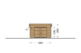 Garage in legno a tetto piatto MODERN (44 mm), 4x6 m, 24 m² specification 2