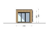 Casetta in legno da giardino INES con porticato (Coibentata, 34 mm + rivestimento), 6x3 m, 18 m² specification 5