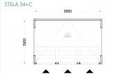Garage in legno triplo con tetto piano SILVIA TRIO F (34 mm + rivestimento), 9x6 m, 54 m² specification 1