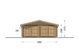 Garage in legno doppio CLASSIC DUO (44 mm), 6x8 m, 48 m² specification 2
