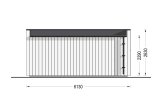 Casetta in legno da giardino INES PLUS con porticato frontale (34 mm + rivestimento), 6x6 m, 36 m² specification 4
