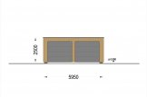 Garage in legno doppio con tetto piano SILVIA DUO F (34 mm + rivestimento), 6x6 m, 36 m² specification 2