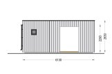 Casetta in legno da giardino INES PLUS con porticato a L (34 mm + rivestimento), 6x6 m, 36 m² specification 3