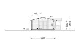 Casa in legno con porticato DONNA S (44+44 mm), 63 m² + 11.5 m² specification 6