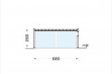 Garage in legno doppio con tetto piano SILVIA DUO F (34 mm + rivestimento), 6x6 m, 36 m² specification 6