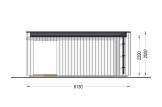 Casetta in legno da giardino INES PLUS con porticato (34 mm + rivestimento), 6x3 m, 18 m² specification 4