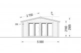Casetta in legno da giardino MARTA S (Coibentata, 44+44 mm), 5x4 m, 20 m² specification 2