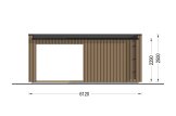 Casetta in legno da giardino INES con porticato (34 mm + rivestimento), 6x3 m, 18 m² specification 4