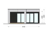 Casetta in legno da giardino INES PLUS con porticato a L (34 mm + rivestimento), 6x6 m, 36 m² specification 2