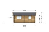 Garage in legno CLASSIC (44 mm), 6x6 m specification 3