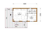 Casa in legno abitabile ARIELLE RV (Coibentata PLUS, 44 mm + rivestimento), 44 m² specification 1