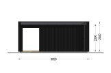 Casetta in legno da giardino INES PLUS con porticato (34 mm + rivestimento), 6x3 m, 18 m² specification 4