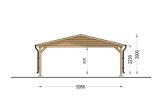 Tettoia auto in legno doppia CLASSIC DUO, 6x6 m, 36 m² specification 4