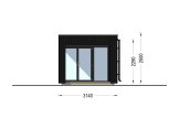 Casetta in legno da giardino INES PLUS con porticato (34 mm + rivestimento), 6x3 m, 18 m² specification 5