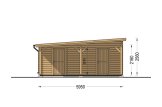 Tettoia auto in legno con ripostiglio attrezzi MODERN, 5.95x5 m specification 5