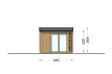 Sauna da esterno SERENE (34 mm + rivestimento), 3.3x2.5 m, 4.95 m² specification 2