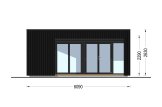 Casetta in legno da giardino INES PLUS con porticato frontale (34 mm + rivestimento), 6x6 m, 36 m² specification 2