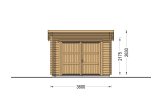 Garage in legno a tetto piatto MODERN (34 mm), 3.6x5.4 m, 20 m² specification 2