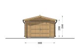 Garage in legno CLASSIC (34 mm), 3.6x5.4 m, 20 m² specification 2