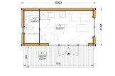 Casetta in legno da giardino EMMY PLUS (Coibentata, 34 mm + rivestimento), 6x3 m, 15 m² specification 1