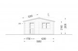 Casetta in legno da giardino NINA S (Coibentata, 44+44 mm), 6x6 m, 36 m² specification 2