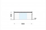 Garage in legno con tetto piano SILVIA F (34 mm + rivestimento), 6x6 m, 36 m² specification 6