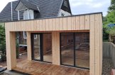 Sauna da esterno con spogliatoio DELLA (34 mm + rivestimento), 4,6 x 2,1 m, 7,2 m², terrazza di 6,7 m² customer 2