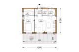 Casa in legno abitabile ANGELA RV (Coibentata PLUS, 44 mm + rivestimento), 43 m² specification 1