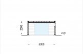 Garage in legno con tetto piano SILVIA F (34 mm + rivestimento), 5x6 m, 30 m² specification 6