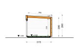 Casetta in legno da giardino INES con porticato (Coibentata, 34 mm + rivestimento), 6x3 m, 18 m² specification 6