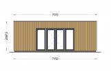 Ufficio in legno da giardino PREMIUM (Coibentata, 34 mm + rivestimento), 7x4 m, 28 m² specification 2