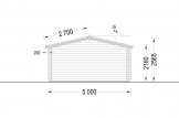 Casetta in legno da giardino MARTA S (Coibentata, 44+44 mm), 5x4 m, 20 m² specification 4