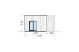Casa prefabbricata abitabile LUCIA 2 PV (Coibentata PLUS, 44 mm + rivestimento), 50 m² specification 3