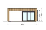 Casetta in legno da giardino INES PLUS con porticato frontale (Coibentata, 34 mm + rivestimento), 6x6 m, 36 m² specification 5